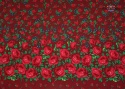 Zakopiański wzór góralski tkanina ludowa krepa 5 kolorów kwiaty