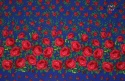 Zakopiański wzór góralski tkanina ludowa krepa 5 kolorów kwiaty
