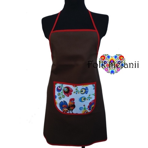 Fartuch klasyczny kuchenny łowicki krakowski bolesławiecki kogut wzór ludowy - wysyłka w 48h Fartuch klasyczny kuchenny łowicki krakowski bolesławiecki kogut wzór ludowy - wysyłka w 48h