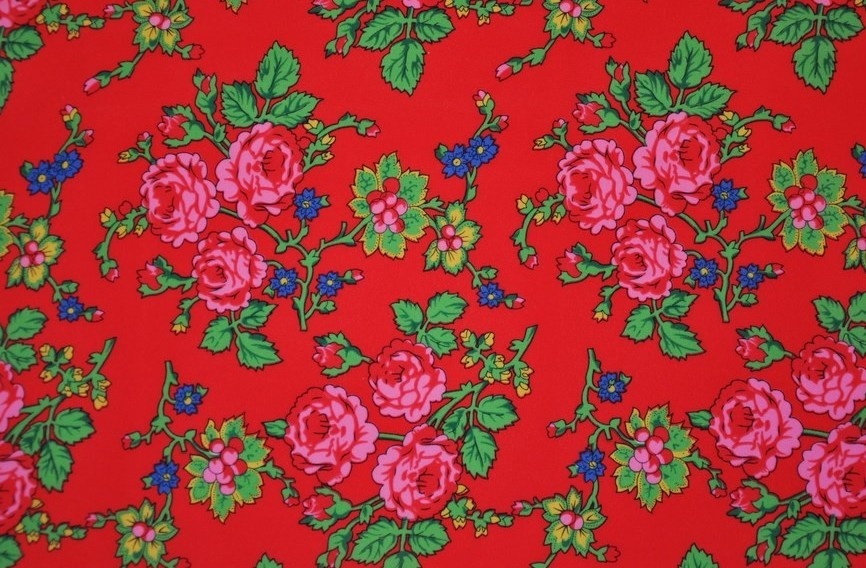 Krakowska długa spódnica w kwiaty na karczku 5 kolorów - szyta na zamówienie
